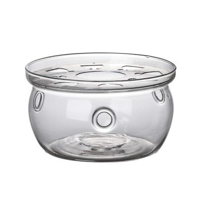 China Viable Hot Sale High Temperature Resistant Borosilicate Glass Tea Heater/Glass Teapot Warmer /glass Heater for sale