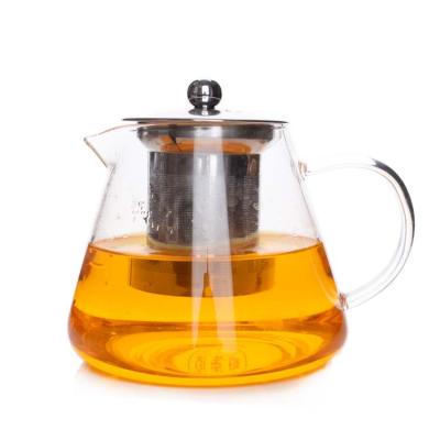 China 450ml 550ml 750ml 950ml 1500ml viable antique pyrex teapot with removable stainless steel filter for sale