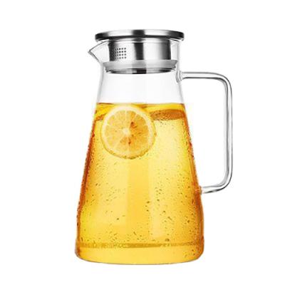 China Cheap viable 1500ml 1800ml borosilicate glass heat resistant pitcher for sale