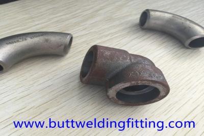 China Forged Elbow stainlss steel Pipe Fitting ASME B16.11 ASTM A182 F316L 90DEG SW/TH 9000LB for sale