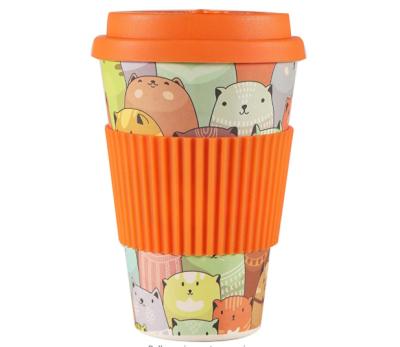 China Wholesale Disposable Eco Printed Bamboo Fiber Coffee Cups Mugs for sale