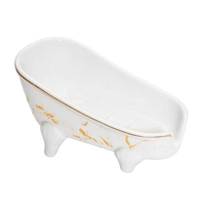 China Modern Home Easy Clean Soap Mini Bathroom Ceramic Soap Dish Ceramic Soap Dish for sale