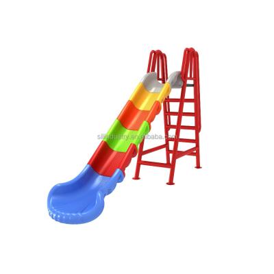 China Amusement Park Outdoor Playground Six Sections Malls Indoor Colorful Single Slides for sale