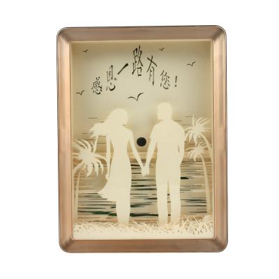 China Europe CHRISTMAS GIFTS 3D VOUCHERS SHADE BOX LED NIGHT LIGHT LAMP PAPER CUT LIGHT BOX for sale