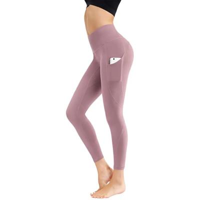 China Free Sample Custom Women's Breathable Sports Workout Pants Gym Crossover High Waist Yoga Gaiters With Pocket for sale