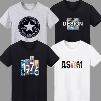 China Anti-Wrinkle Sale 100% Cotton Men's Whole T-Shirt With Print Short Sleeve Tank Top Casual T-Shirts For Men for sale