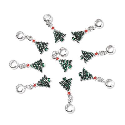 China DIY Jewelry Christmas Tree Accessory Pendants Alloy Epoxy Key Chains 5pcs/bag Jewelry Charms Small Necklace Pendants for sale