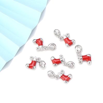 China Christmas Studs Christmas Socks Pendants Fashion Necklace Charms Christmas Anklets Key Chains Jewelry Accessories for sale