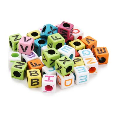 China Bead for bracelet necklace factory price simple custom alphabet bead of each of 26 letters A to Z 6mm alphabet letter beads for sale