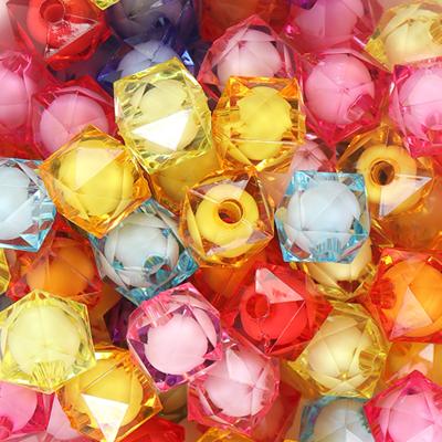 China 100pcs Faceted Acrylic Glass Cabochon Beads For Jewelry Making Diy Necklace Bracelet Decoration Loose Spacer Bead Seed Beads for sale