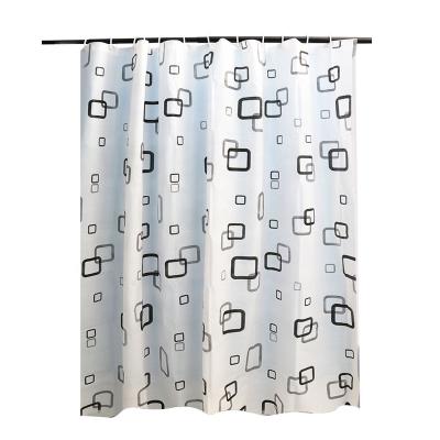 China Stocked Waterproof Design And Quick-drying Polyester Shower Curtain For Bathroom for sale