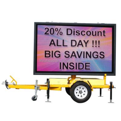 China Outdoor Portable P8 LED Sign Screen Trailer For Outdoor Advertising, Activities, Events for sale