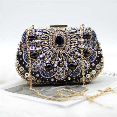 China 2023 Fashionable hot sale party evening purse clutch bag rhinestone beaded dinner clutch lady bags fashion handbags women evening clutches for sale