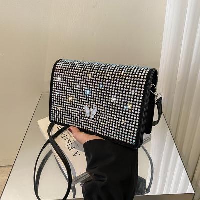 China Fashion Diamond Box Handbags And Purses European Ladies Banquet Chain Clutch Fashion Messenger Sac Women Luxury Party Designer Bags for sale