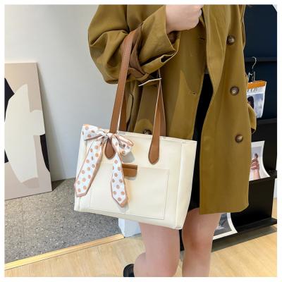 China 2023 New Fashion Women's Shoulder Bags Popular Cute Silk Handbags Ladies Purses Scarf Pu Leather Purses Wholesale Fashion Designer for sale