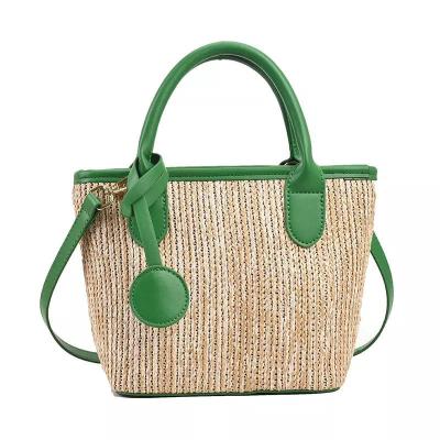 China Other Fashion French Woven Handbags Girls Straw Beach Bag Ladies Shoulder Shopping Handbags for sale