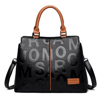 China Waterproof quality ladies leather letter shoulder bags for women 2022 luxury handbags women bags designer Fashion Large Capacity Tote Bag for sale