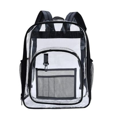 China Waterproof Factory Wholesale 2023 Transparent PVC Women Backpack Bags Vinyl Clear Custom Backpack For School for sale