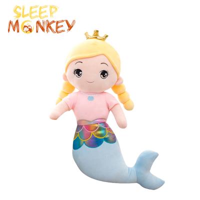 China Plush New mermaid princess plush toy custom hot design mermaid princess stuff doll girls birthday gift doll pillow for sale