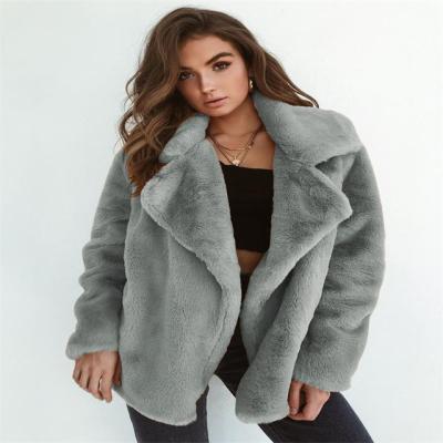 China Anti-wrinkle Women Warm Casual Open Front Thick Soft Warm Coat Cardigan Outwear Fashion Teddy Bear Fleece Fur Fluffy Jacket Ladies for sale