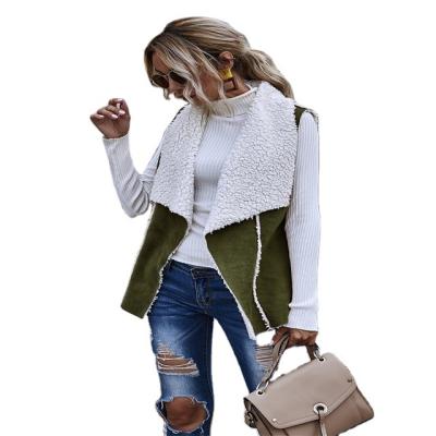 China Thick Fur Sleeveless Casual Faux Suede Vest Women Anti-Wrinkle Warm Winter Vest Female Clothes Coat Outerwear for sale