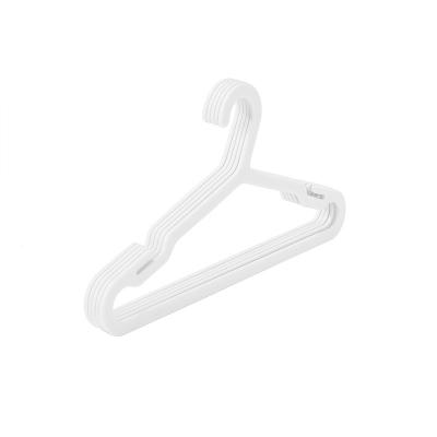 China Modern Nordic Household Brace Plastics Environmentally Friendly Kids Clothes-hangers White Coat Hangers Eco-friendly Material for sale