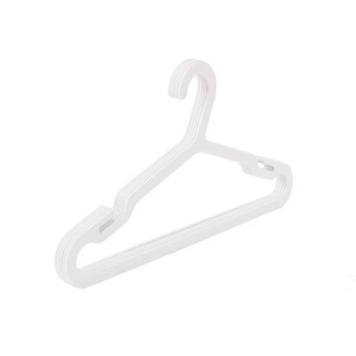 China Eco-friendly Material Wholesale Coat Hangers With Logo Thin And Light Design Space Saving Black Plastic Coat Hangers for sale