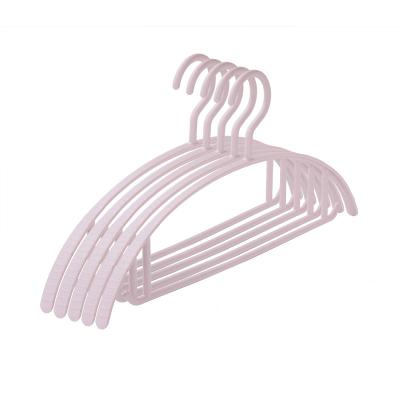 China High Quality Pink Eco-friendly Material Semicircular Plastic Hotel Hangers Shoulder Hook Can Be Hung With A Clamp Non Slip Hangers for sale