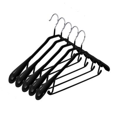 China Nordic Simple Europe Shoulder Width Household Coat Hanger Metal Jacket Hanger Seamless Rack for sale