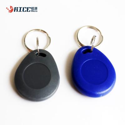 China Access Control System Rice Access Control Micro Key Tag ABS RFID Keyfob Smart Waterproof Key Chain FOB 125Khz 13.56Mhz for sale