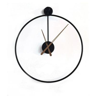 China Metal Radio Classic Round Shaped Iron Skeleton Antique Industrial Roman Numerals Home Decor Wall Clock for sale