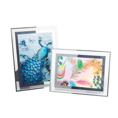 China Creative Custom Creative Picture Photo Frame Set Honor Certificate Frame A4 5 Inch Ornaments Crystal Glass Photo Frame 6 Inch for sale