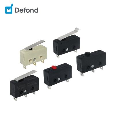 China Defond DMB Series Micro Switch Snap-action Silver Alloy Long Lifespan Micro Switches for sale