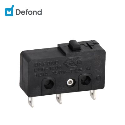 China Silver alloy Defond micro switches 3pin DMB-1210-C-0AA31-03R mini spdt switch for sale