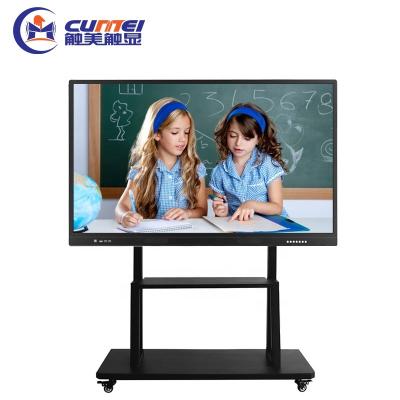 China Factory hot selling interact touch screen monitor advertising display smartl interactive whiteboard  all in one pc 65 inch for sale