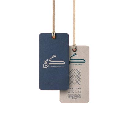 China Sustainable Garment Accessories Hang Tags Apparel White Paper Custom Hang Tag for sale