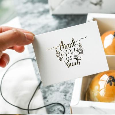 China custom printing white card glueless / environment friendly small business thank you note cards for shopping paper card with logo for sale