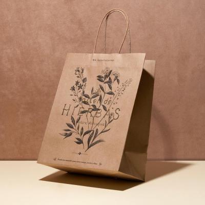 China Recyclable Personalized Foldable Gift Bag Kraft Paper Bag For Wedding Gift for sale