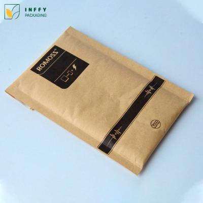 China Adhesive Shock Resistance / Strong / Privacy Protection Wholesale Customized Kraft Paper Padded Tote Bags With Print For Delivery Online Store for sale