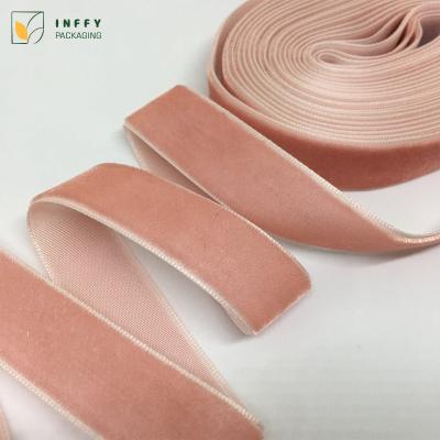 China Personalized Hot Stamping Velvet Hot Stamping Ribbon For Bows For Flower Wrapping for sale