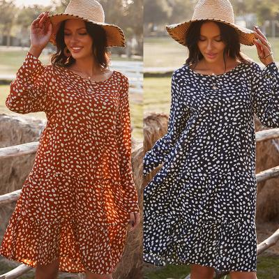 China Lady High Quality Breathable Custom Copy Elegant Maxi Casual Dresses Women for sale