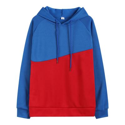 China Antibacterial Mens Hooded Hoodie Sports Casual Patchwork Fleece Top For Men for sale