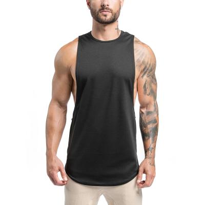 China Antibacterial Muscle Workout Gym Tank Tops Mens Sleeveless Sportswear Shirt for sale