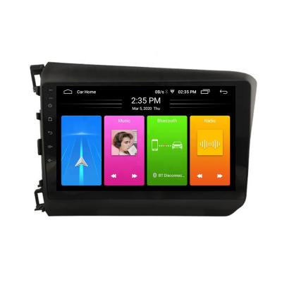 China Android 10.0 Split Screen MCX GPS Navigation Android 10.0 HD Touchscreen Audio VCR Car Radio Head Unit Support For Honda Civic 2012 for sale