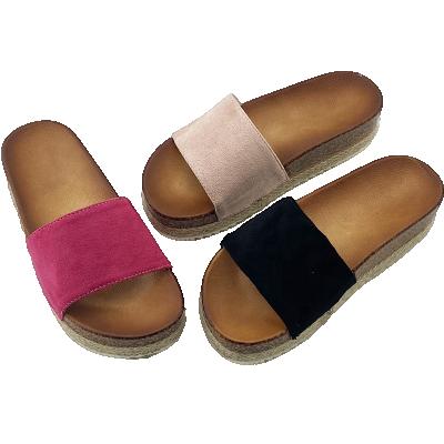 China Fashion trend jelly shoes for ladies servo drive air kick thick sole and slipper with frabic upper for sale