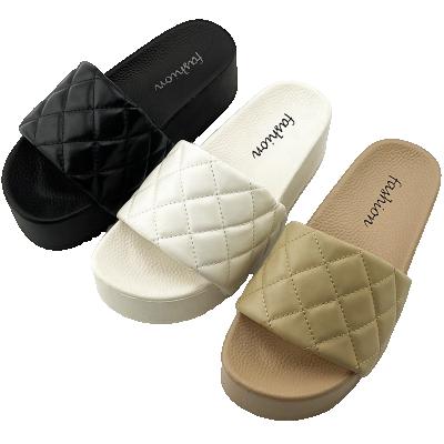 China Fashion Trend PVC Sandals For Ladies Servo Air Blow Thick Sole And Slipper With PU Upper for sale