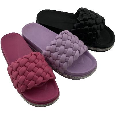 China Fashion Trend PVC Shoes For Ladies Servo Air Blow Slipper With PU Upper for sale