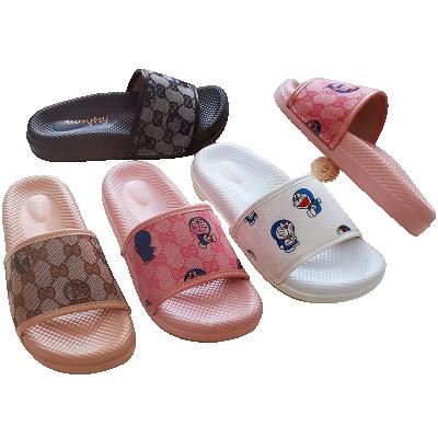 China Fashion Trend Fashion PVC Sandals For Ladies Servo Air Blow Slipper With Cardboard Pattern for sale