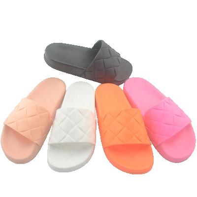 China Fashion Trend Plaid Pattern PVC Sandals For Ladies Servo Air Blow Slipper for sale