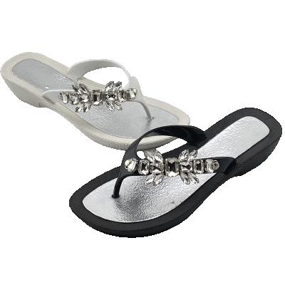 China Fashion Trend Ladies Servo Drive Air Blow Slipper And With Fashion Diamond Clearly for sale